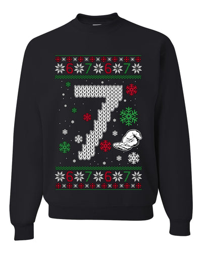 Christmas 7 Meme, Unisex Ugly Christmas Crewneck Sweatshirts