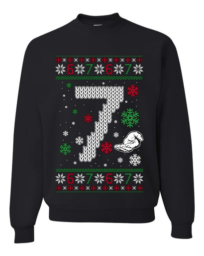 Christmas 7 Meme, Unisex Ugly Christmas Crewneck Sweatshirts