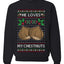 He Loves my Chestnuts, Unisex Ugly Christmas Sweater Crewneck Sweatshirts