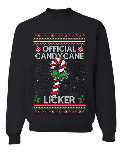 Official Candy Cane Licker, Unisex Ugly Christmas Sweater, Crewneck Sweatshirts