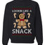 Lookin Like A Snack, Unisex Ugly Christmas Sweater Crewneck Sweatshirts
