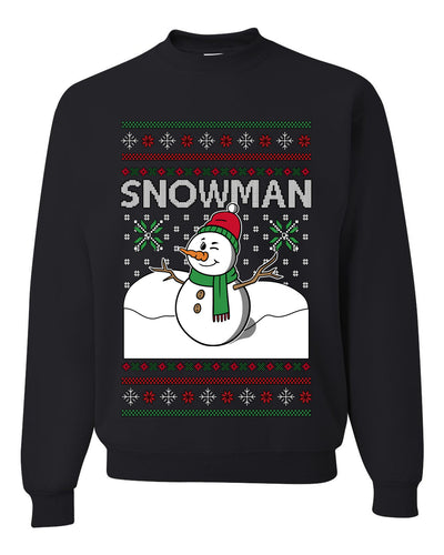 Snowman, Unisex Ugly Christmas Sweater Crewneck Sweatshirts