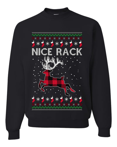 Nice Rack Well Hung, Unisex Ugly Christmas Sweater, Crewneck Sweatshirts