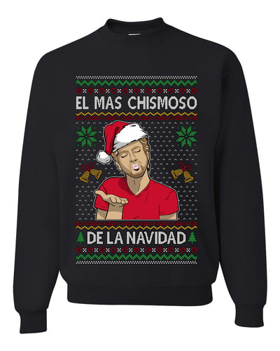 El Mas Chismoso De La Navidad, Unisex Ugly Christmas Sweater, Crewneck Sweatshirts