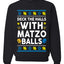 Deck The Halls With Matzo Balls Hanukkah, Unisex Ugly Christmas Sweater Crewneck Sweatshirts