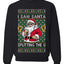 I Saw Santa Splitting The G, Unisex Ugly Christmas Sweater Crewneck Sweatshirts
