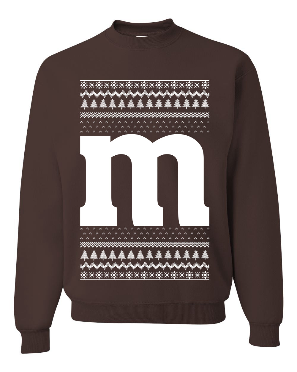Letter M Christmas Candy, Unisex Ugly Christmas Sweater, Crewneck Sweatshirts