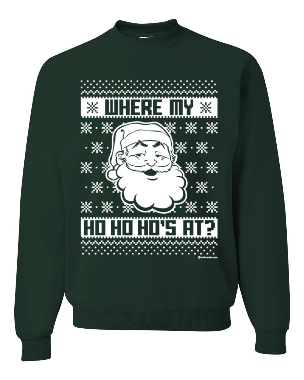 Where's My Ho Ho Hos | Santa Design Merry Ugly Christmas Sweater Unisex Crewneck Graphic Sweatshirt