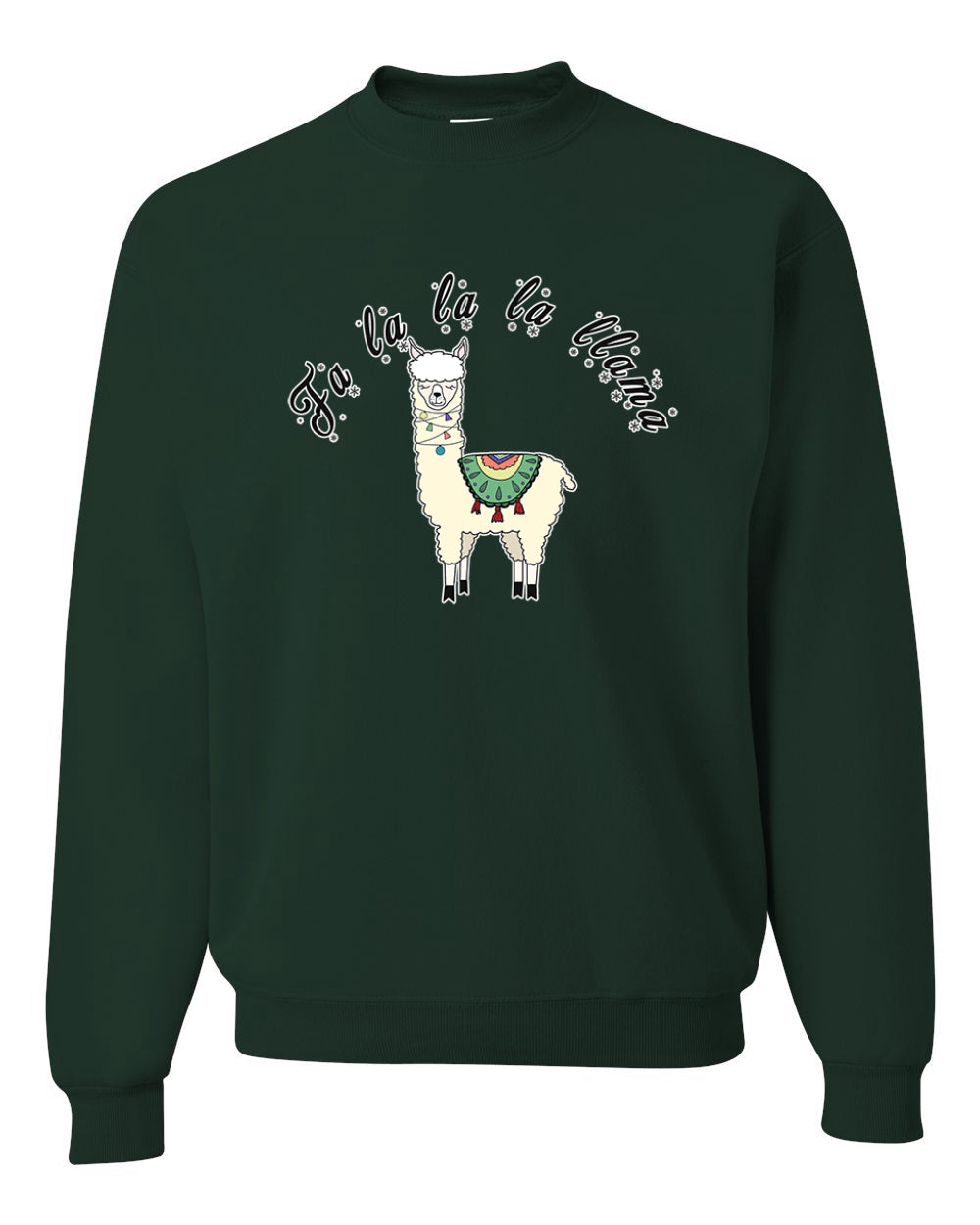 Fa la la la llama Xmas Ilama Merry Christmas Unisex Crewneck Graphic Sweatshirt