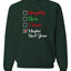 Naughty Nice I Tried Maybe Next Year Checklist Merry Christmas Unisex Crewneck Graphic Sweatshirt
