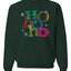 Colorful Ho Ho Ho Merry Christmas Unisex Crewneck Graphic Sweatshirt