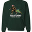 Squatching Through the Snow Bigfoot Merry Christmas Unisex Crewneck Graphic Sweatshirt