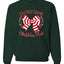 Candy Cane Christmas Club, Cute Bow Peppermint Design Unisex Christmas Sweater, Crewneck Sweatshirts