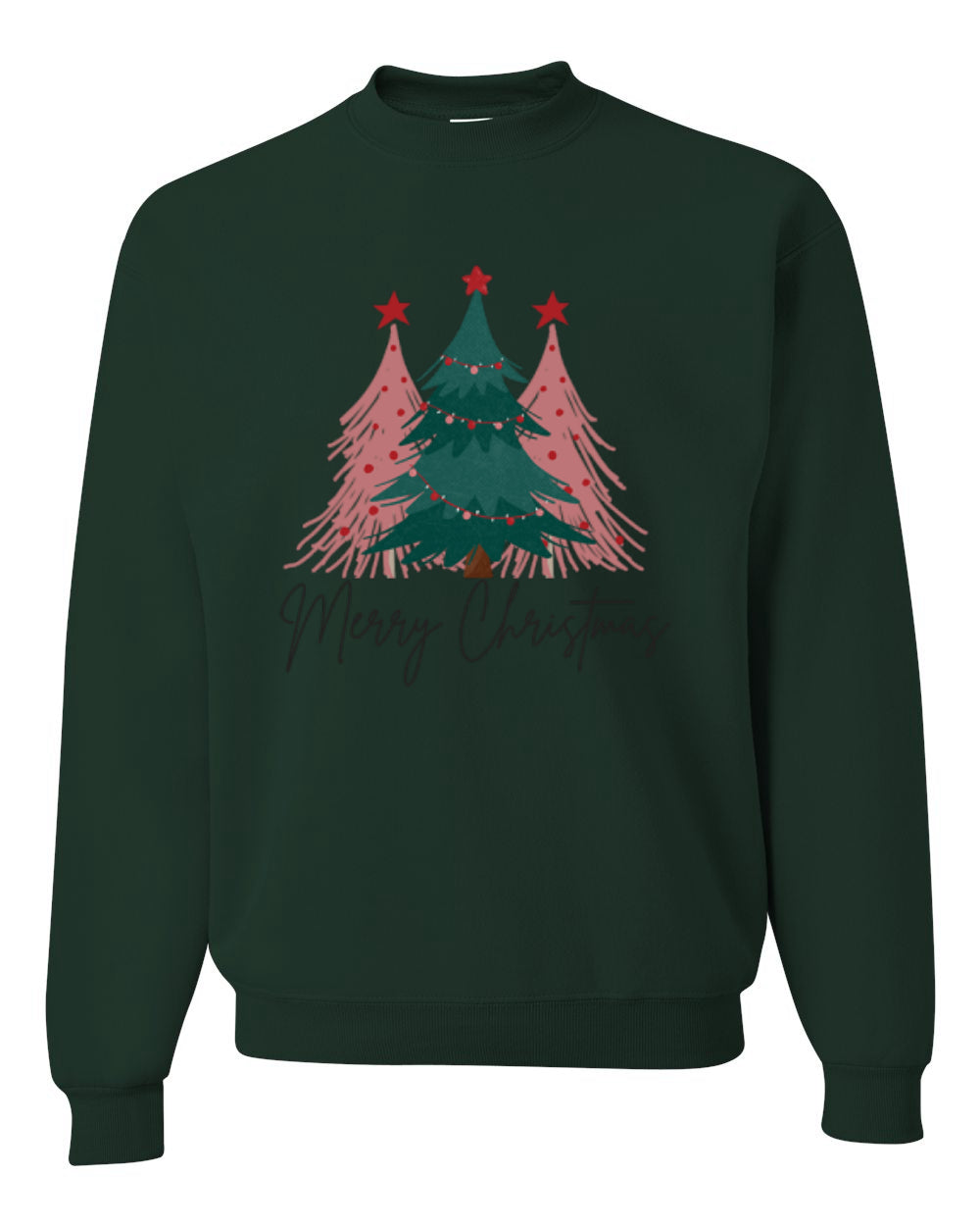 Merry Christmas Tree, Cute Holiday Design, Unisex Christmas Sweater, Crewneck Sweatshirts