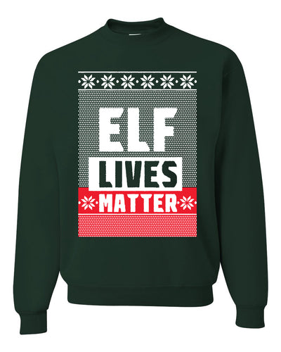 Elf Lives Matter Christmas Sweater Unisex Crewneck Sweatshirt