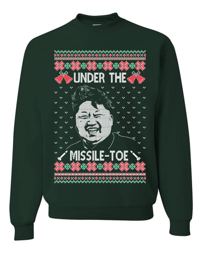 Under The Missle Toe Ugly Christmas Sweater Unisex Crewneck Sweatshirt