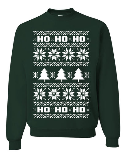 Christmas Ho Ho Ho Ugly Christmas Sweater Unisex Crewneck Sweatshirt