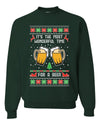 It's The Most Wonderful Time for a Beer Merry Ugly Christmas Sweater Unisex Crewneck Graphic Sweatshirt