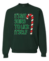Candy Cane Not Going to Lick Itself Merry Christmas Unisex Crewneck Graphic Sweatshirt
