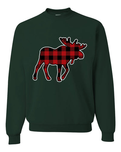Plaid Buck  Unisex Crewneck Sweatshirt