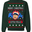 Merry Christmas Little Fella Funny 90s Harry Movie Quote Ugly Christmas Sweater Crewneck Sweatshirt