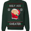 Ugly Ass Sweater Funny Santa Claus Butt Xmas Ugly Christmas Sweater Crewneck Sweatshirt