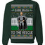 Dark MAGA to the Rescue Elon Superhero Doge Crypto Ugly Christmas Sweater Crewneck Sweatshirt