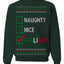 Naughty Nice Italian Funny Italians Italy Colors Ugly Christmas Sweater Crewneck Sweatshirt