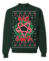 Hail Santa Funny Satanic Candy Devil Heavy Metal Satan Ugly Christmas Sweater Crewneck Sweatshirt
