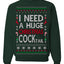 I Need a Huge Christmas Cocktail Funny Dirty Joke Drinking Ugly Christmas Sweater Crewneck Sweatshirt