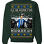 I'll Be Home for Hanukkah, Funny President Donald Trump JD Vance Winter Holiday Chanukah Hannukkah Channukah Ugly Christmas Sweater Crewneck Sweatshirt