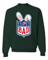Bunny Bowl Football BAD Parody Sweater, Unisex Crewneck Sweatshirts
