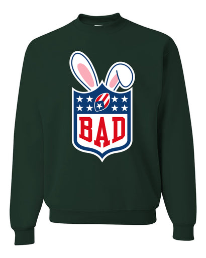 Bunny Bowl Football BAD Parody Sweater, Unisex Crewneck Sweatshirts
