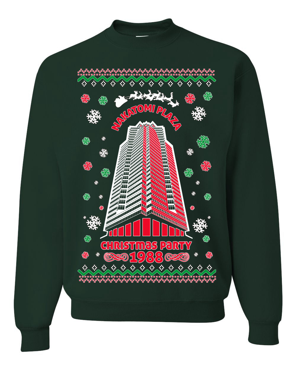 Nakatomi Plaza Christmas Party 1988 Merry Ugly Christmas Sweater Unisex Crewneck Graphic Sweatshirt