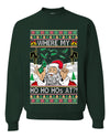 Santa Stripping Money Club Where My Ho's At Ugly Christmas Sweater Unisex Crewneck Graphic Sweatshirt