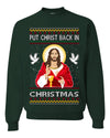 Put Christ Back In Christmas Ugly Christmas Sweater Unisex Crewneck Sweatshirt