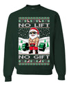 No Lift No Gift Fitness Workout Santa Ugly Christmas Sweater Unisex Crewneck Sweatshirt