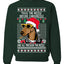 Twas The Nizzle Before Chrismizzle Gangster Dogg Rapper Ugly Christmas Sweater Unisex Crewneck Sweatshirt