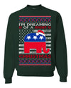 I'm Dreaming Of A Right Christmas Republican GOP  Ugly Christmas Sweater Unisex Crewneck Sweatshirt
