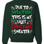 Due To Inflation This Is My Ugly Christmas Sweater Ugly Christmas Sweater Unisex Crewneck Sweatshirt