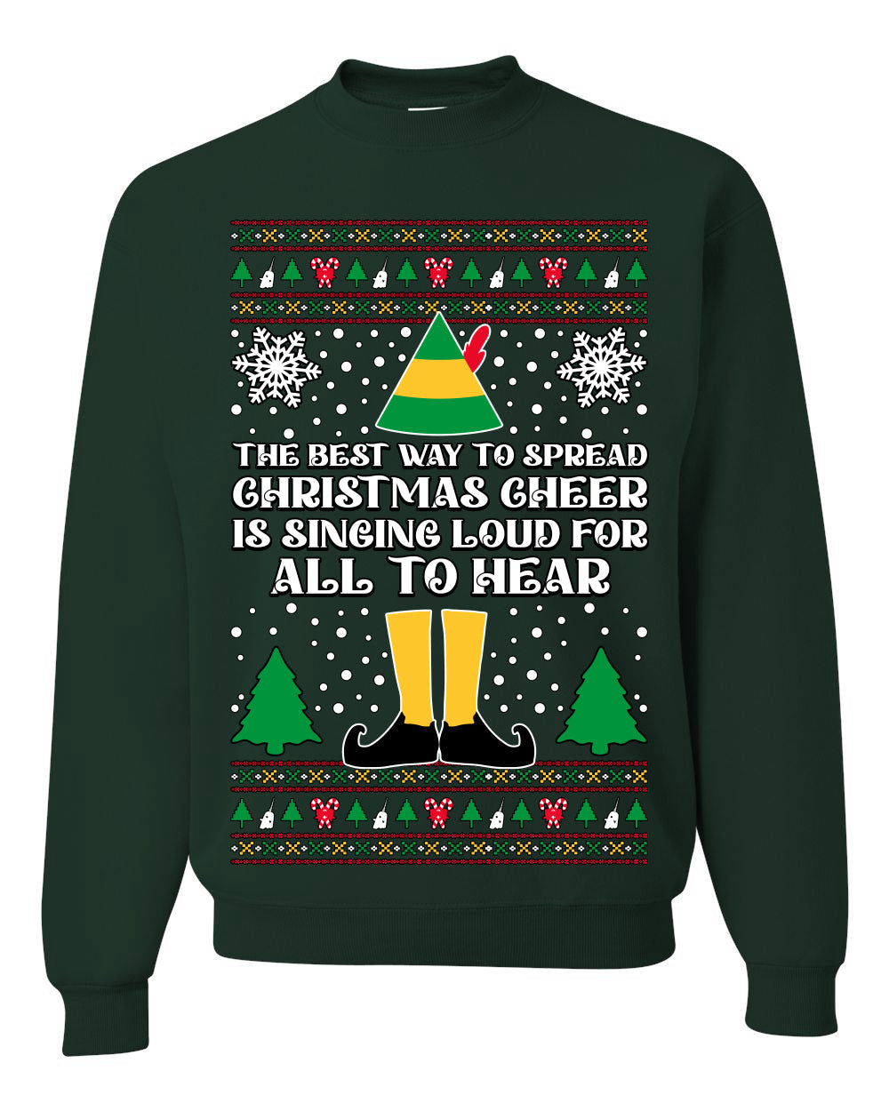Spread Christmas Cheer Sing Loud For All To Hear Ugly Christmas Sweater Unisex Crewneck Sweatshirt