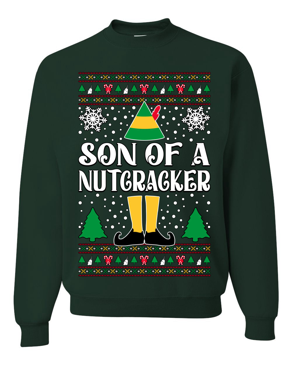 Son Of A Nutcracker Christmas Movie Quote  Ugly Christmas Sweater Unisex Crewneck Sweatshirt