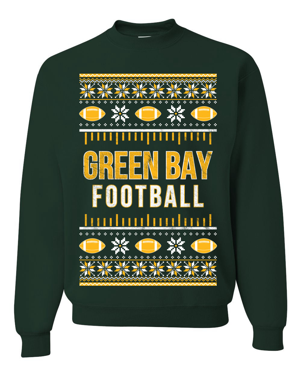 City of Green Bay GB American Football Fantasy Fan Ugly Christmas Sweater Unisex Crewneck Sweatshirt