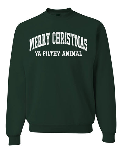 Vintage Movie Quote Merry Christmas Filthy Animal Christmas Unisex Crewneck Sweatshirt