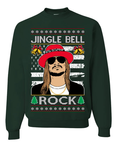 Jingle Bell Rock Kid Rapper Country Music Ugly Christmas Sweater Unisex Crewneck Sweatshirt