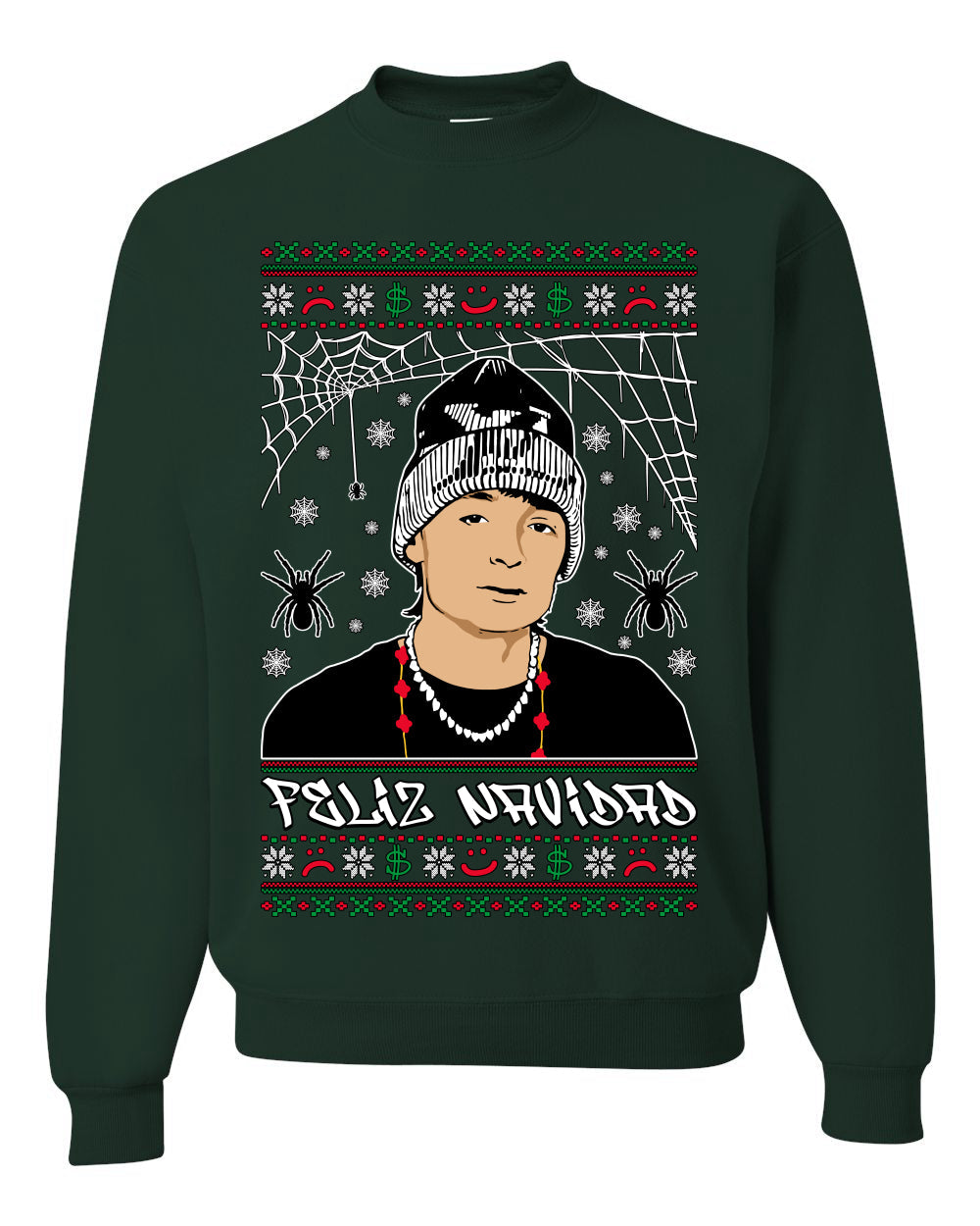 Peso Feliz Navidad Pluma Ugly Christmas Sweater Unisex Crewneck Sweatshirt