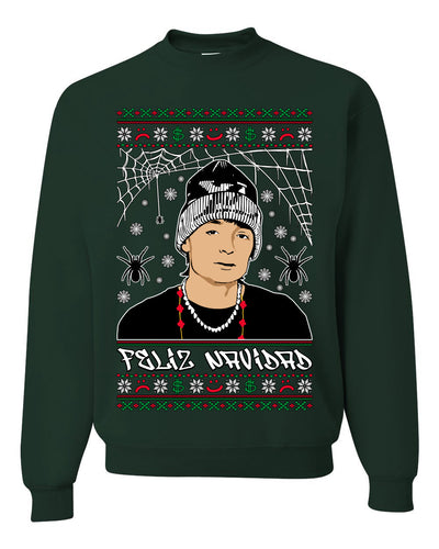 Peso Feliz Navidad Pluma Ugly Christmas Sweater Unisex Crewneck Sweatshirt