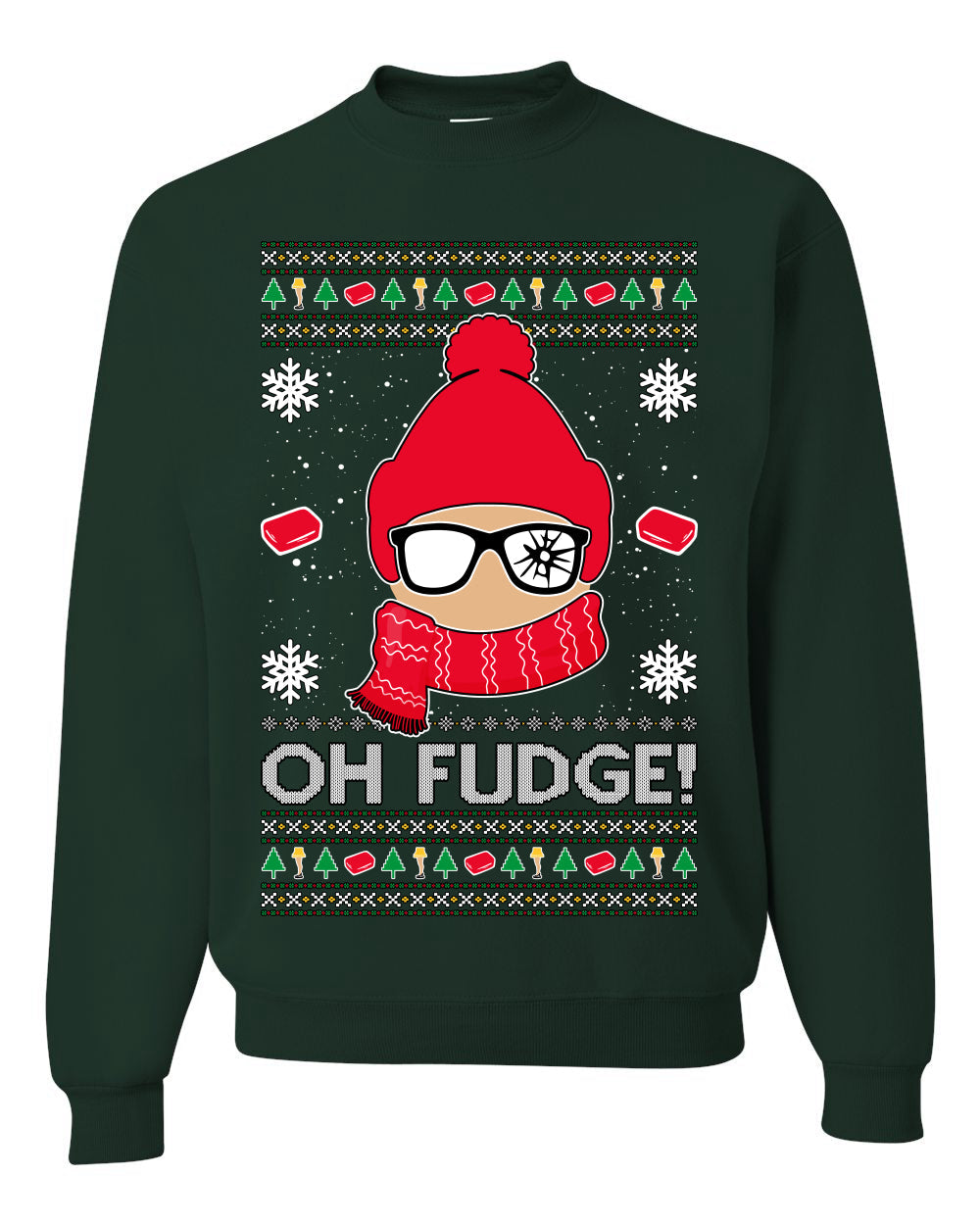 Oh Fudge Funny Story Ugly Christmas Sweater Unisex Crewneck Sweatshirt