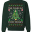 The Four Elf Food Groups Candy Canes Syrup Funny Ugly Christmas Sweater