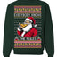 Everybody Knows the Rules Funny Santa Claus Pizza Score Ugly Christmas Sweater